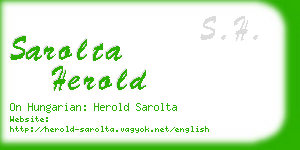 sarolta herold business card